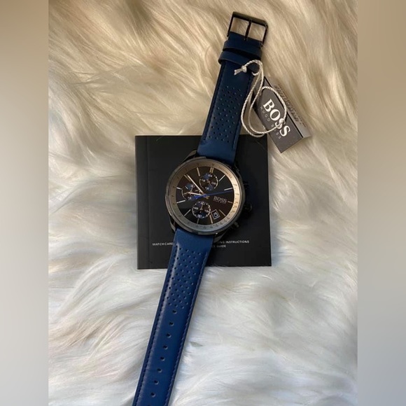 HB1513563 - Hugo Boss Men’s Grand Prix Black Dial Watch - Picture 7 of 11